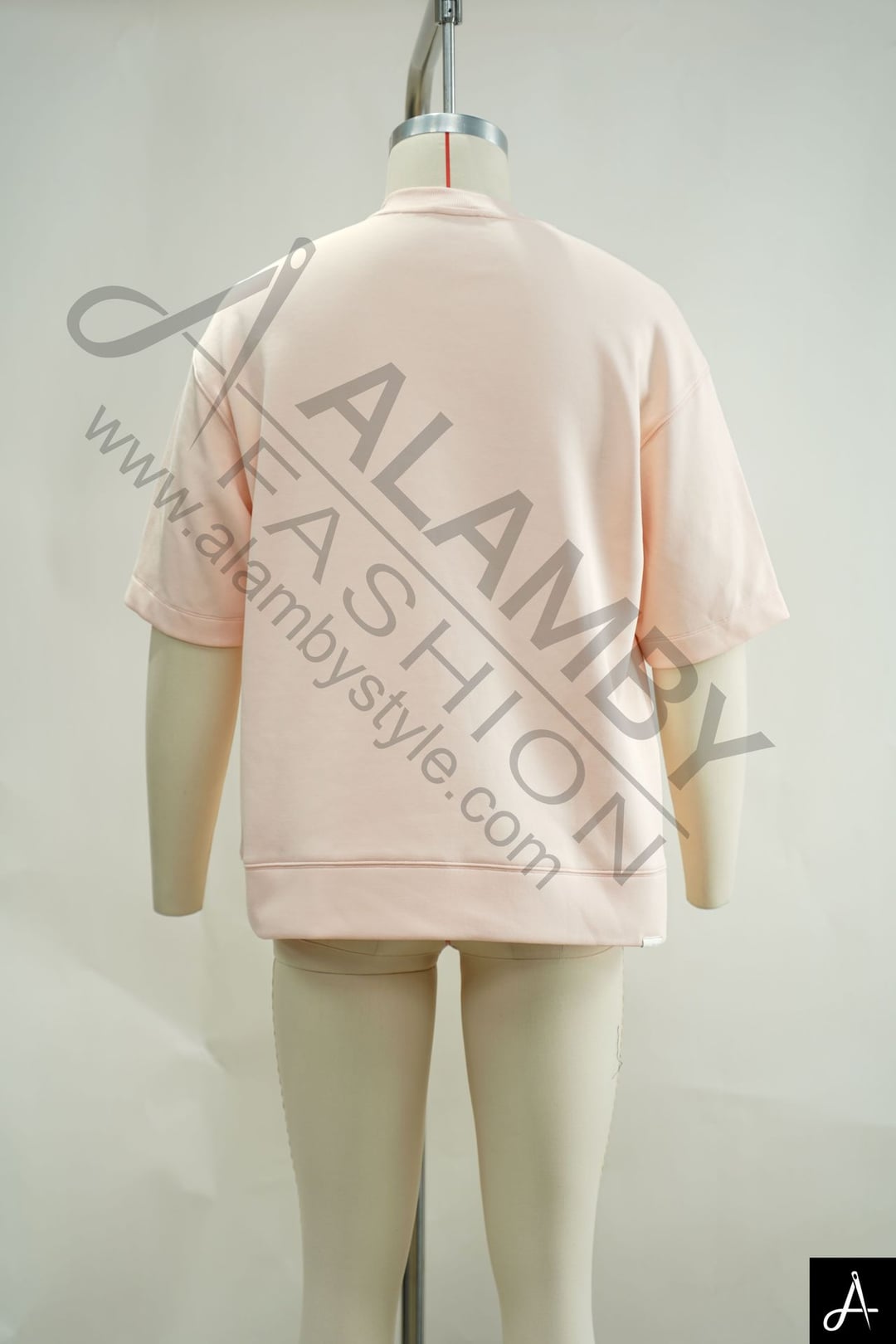 Men's 100% Cotton Crew Neck Short Sleeve T-Shirt, Light Pink