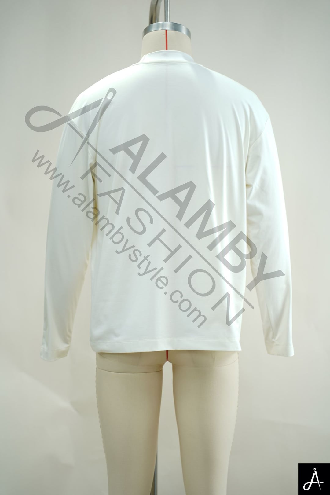 Men's 100% Cotton Crew Neck Long Sleeve T-Shirt, White