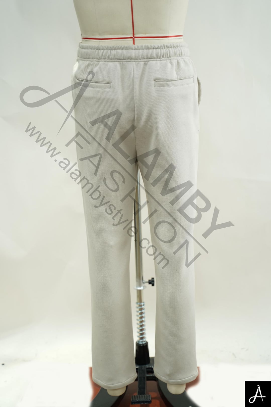 Men's 100% Cotton Casual Drawstring Pants, Light Gray