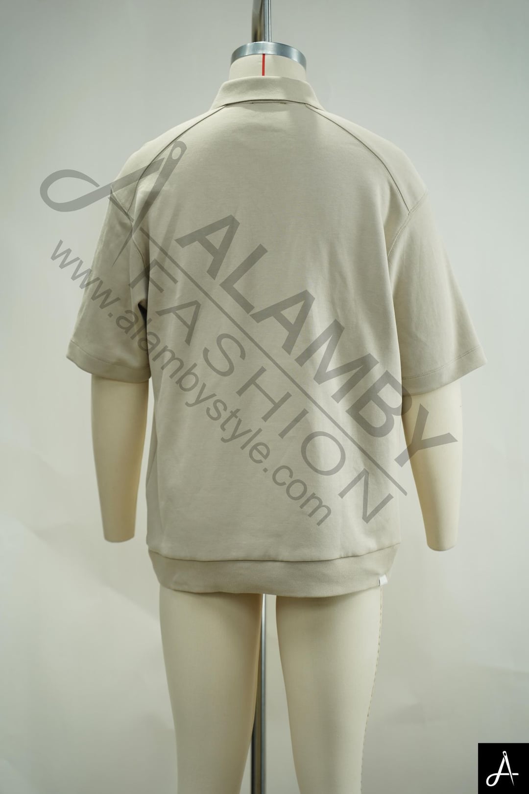 Men's 100% Cotton Short Sleeve Polo Shirt, Beige
