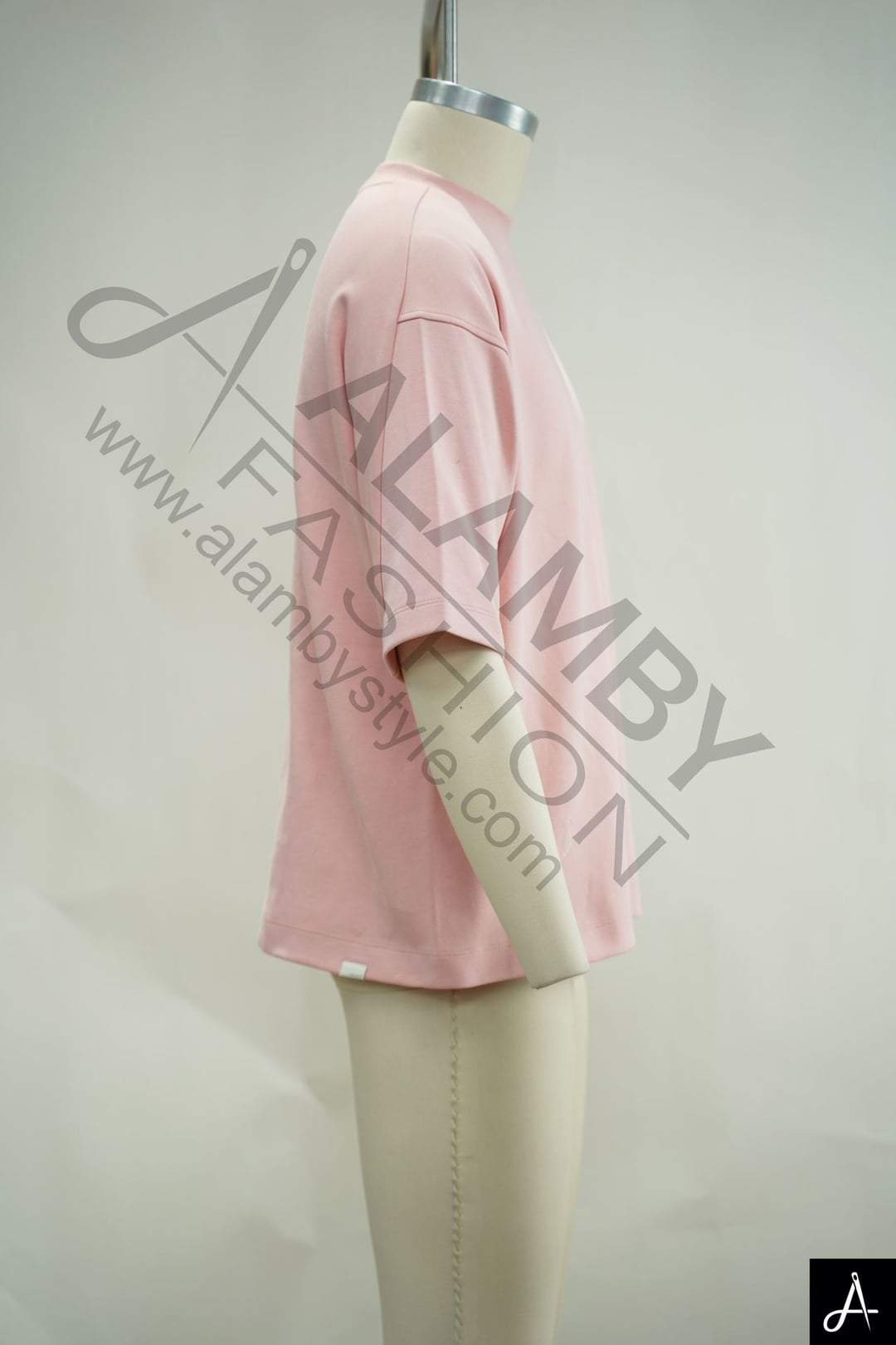 Men's 100% Cotton Crew Neck Short Sleeve T-Shirt, Light Pink