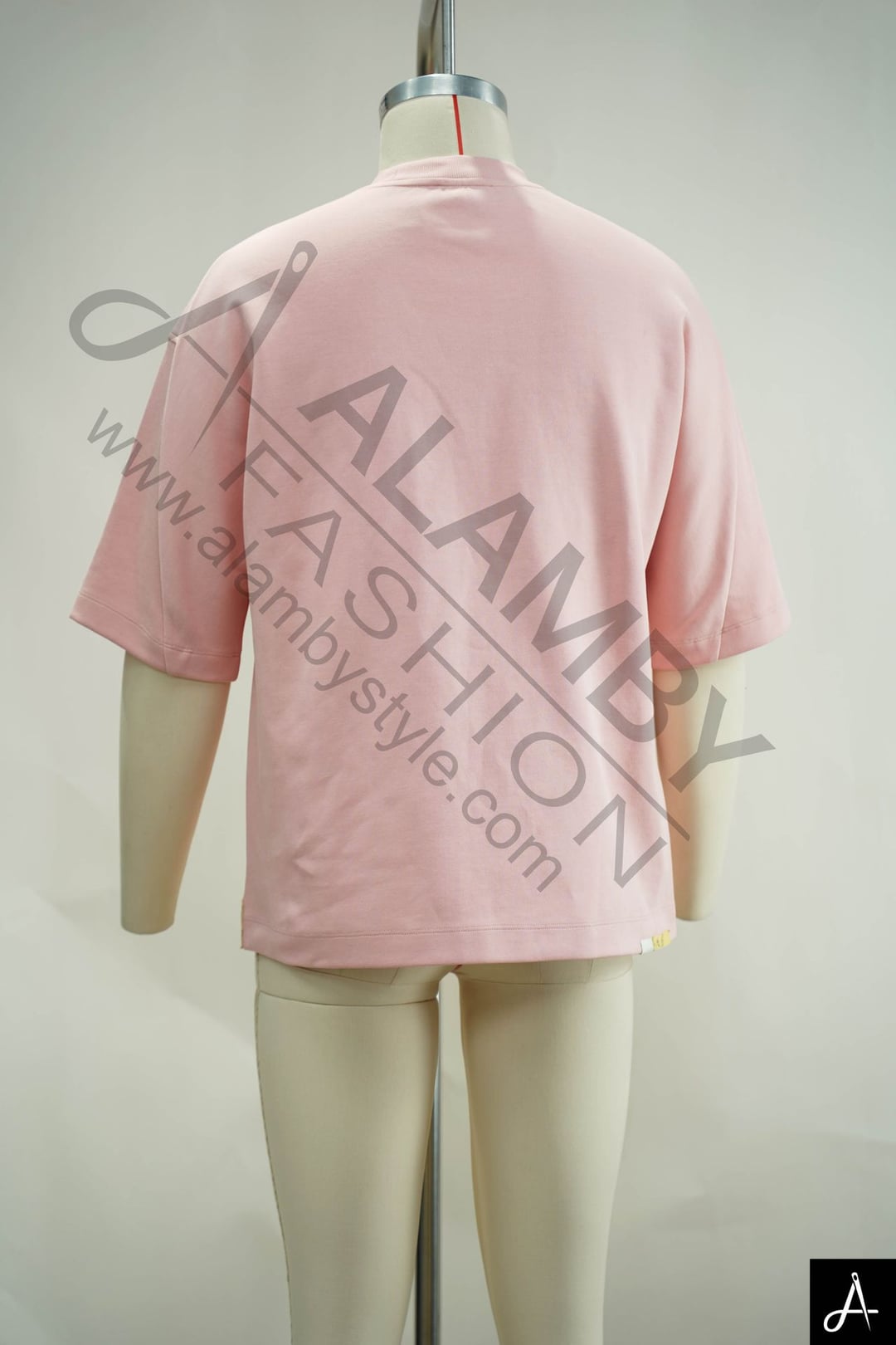 Men's 100% Cotton Crew Neck Short Sleeve T-Shirt, Light Pink