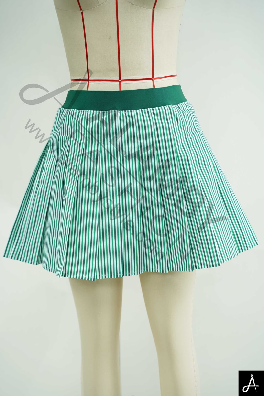Mint Green Pleated Mini Woven Skort
