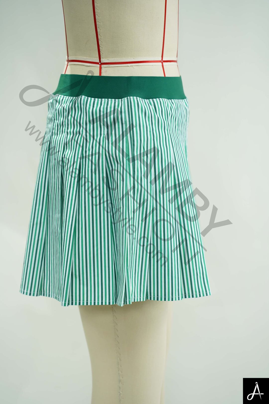 Mint Green Pleated Mini Woven Skort