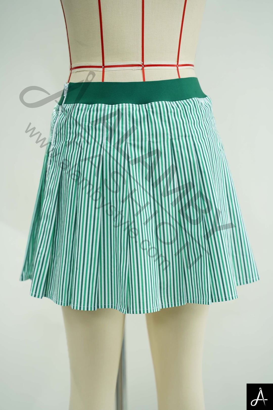 Mint Green Pleated Mini Woven Skort