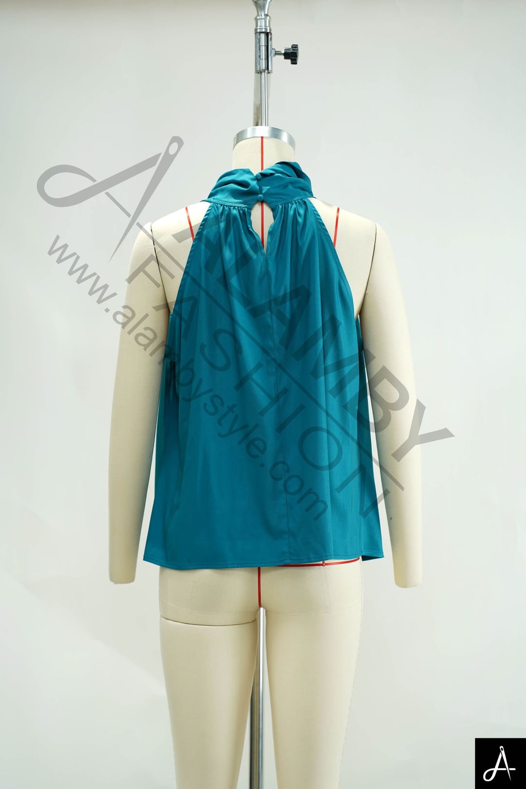 Teal Cowl Neck Sleeveless Knit Top