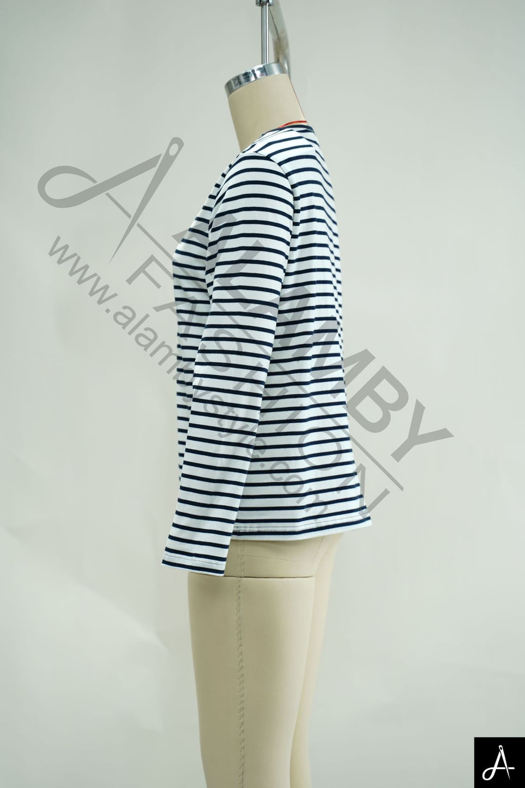 Striped Long Sleeve Crew Neck Top