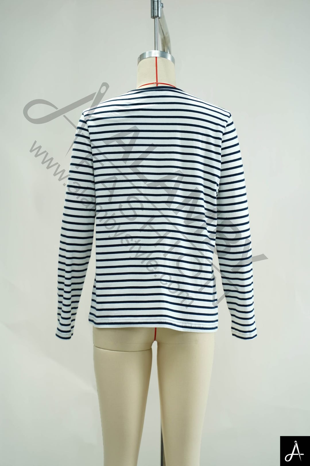 Striped Long Sleeve Crew Neck Top