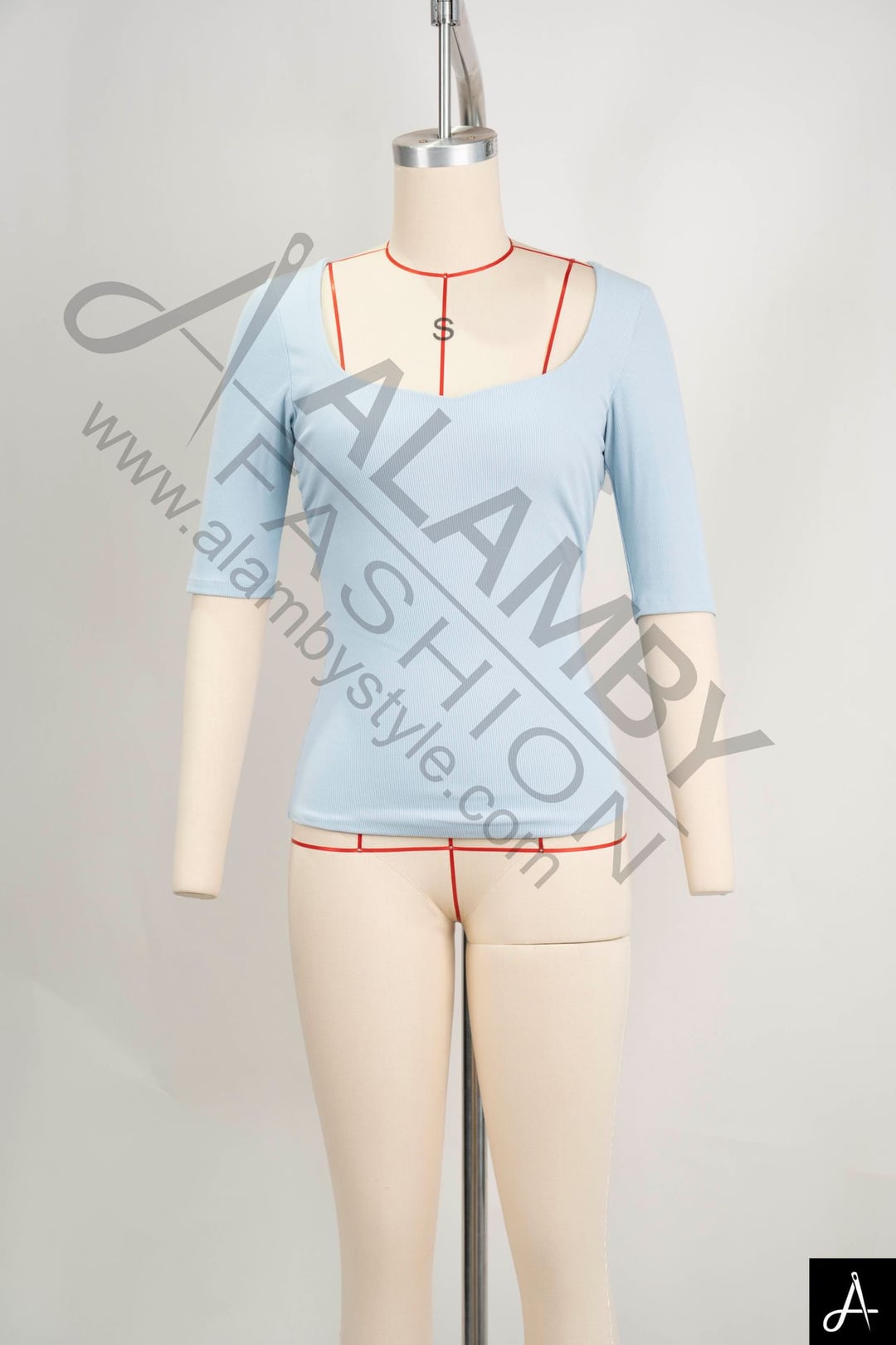 Square Neck Short‑Sleeve Knit Top