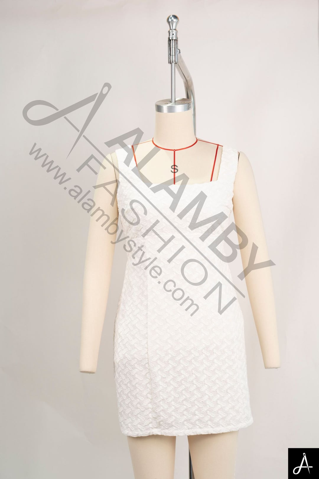 Square Neck Sleeveless Midi Dress