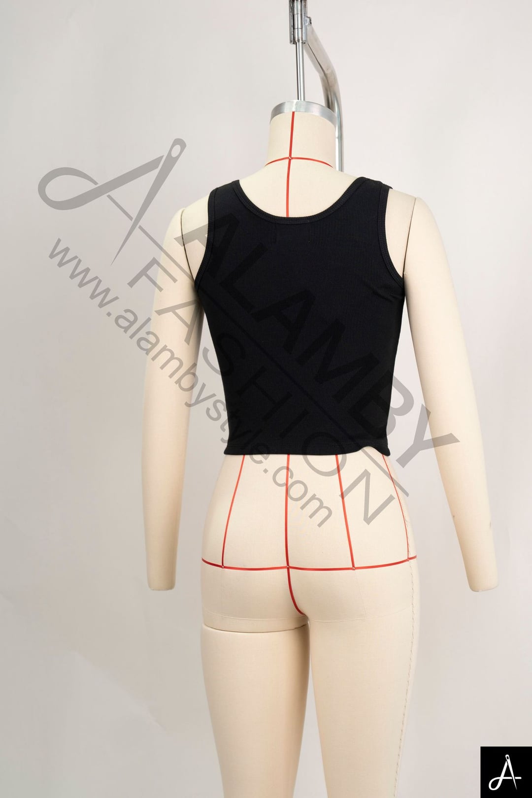 Square Neck Button‑Front Cropped Cami Top
