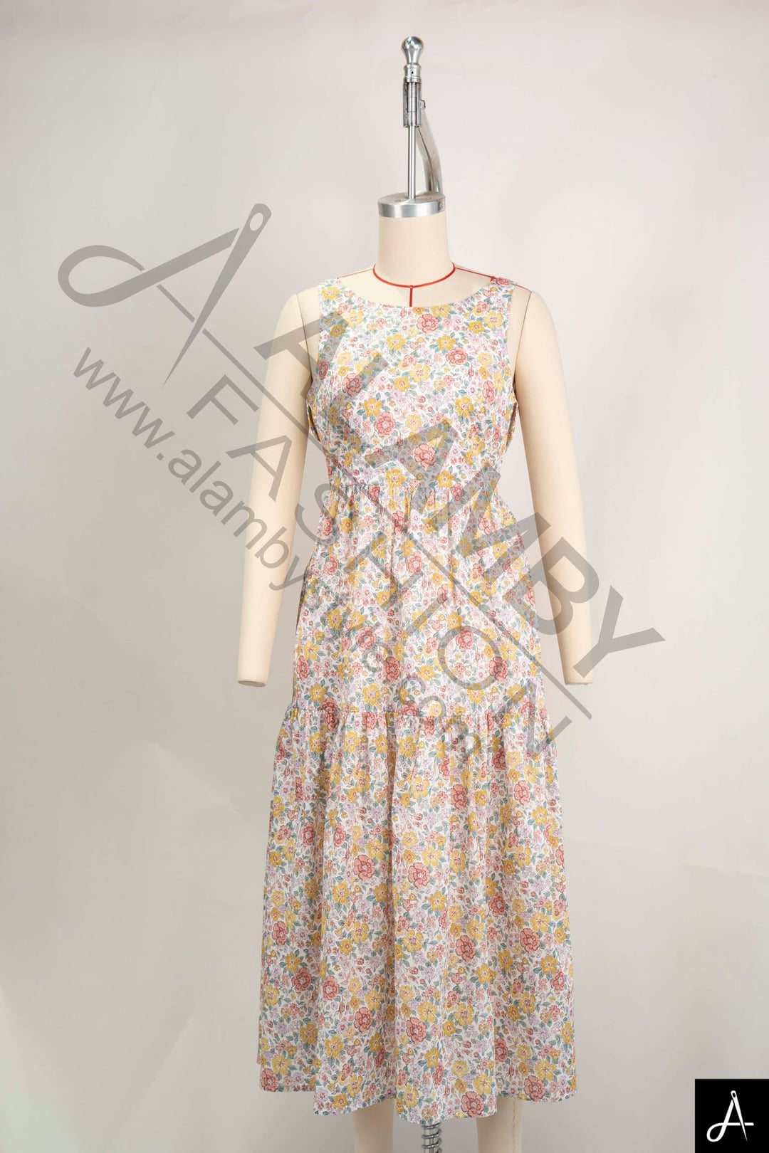 Sleeveless Floral Tiered Dress
