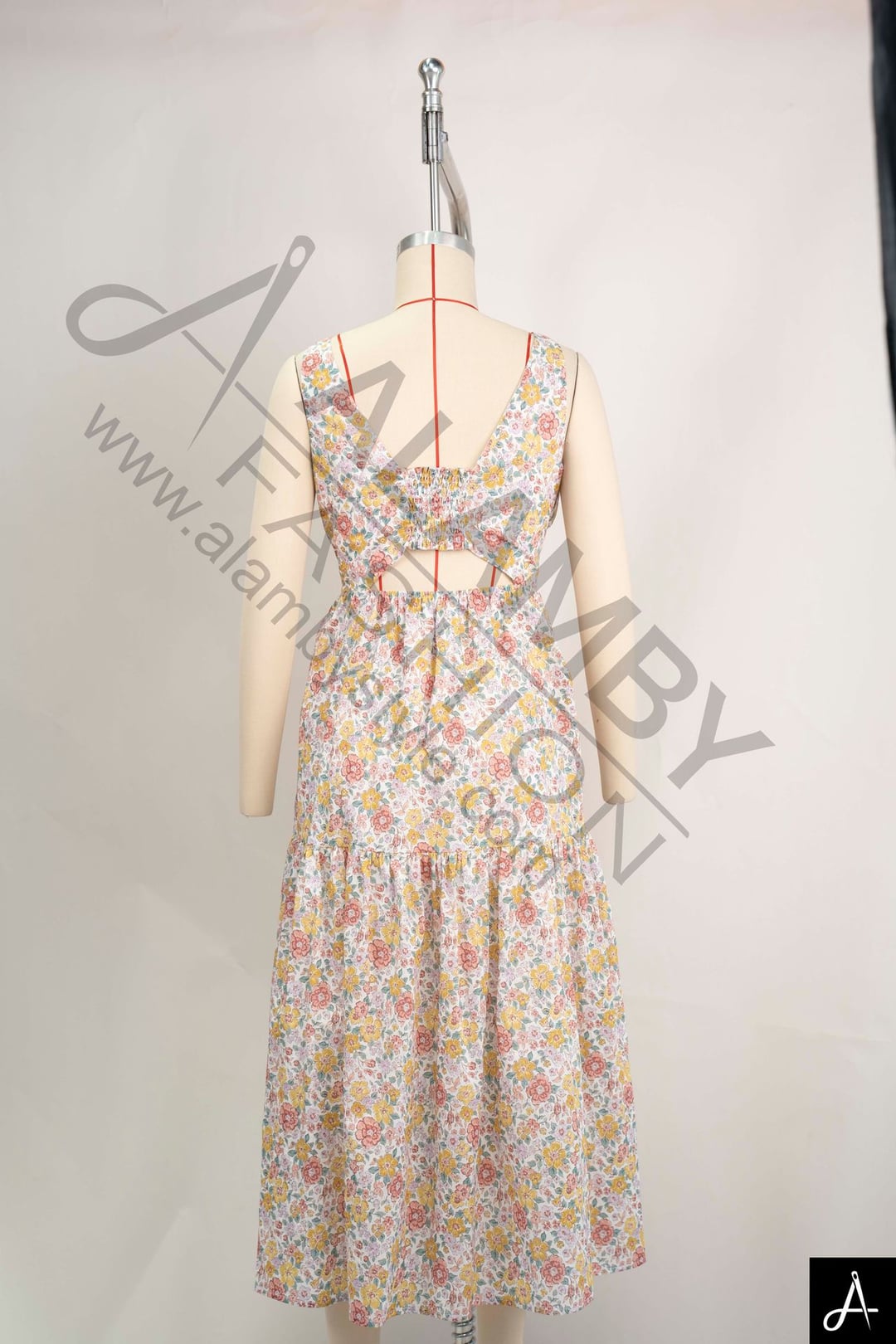 Sleeveless Floral Tiered Dress