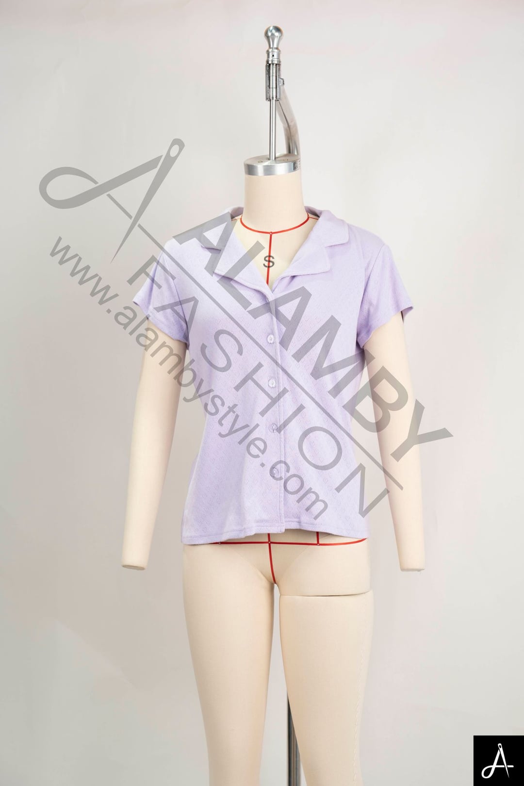 V‑Neck Flutter Short Sleeve Blouse