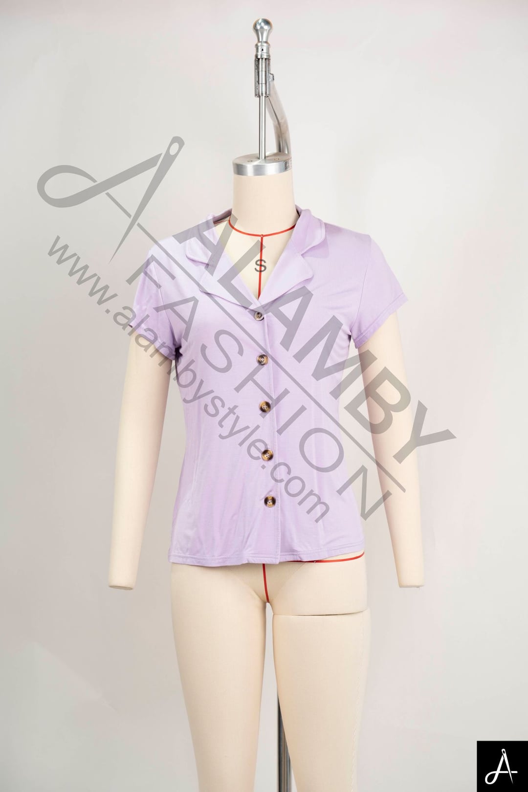 Point Collar Short Sleeve Shirt