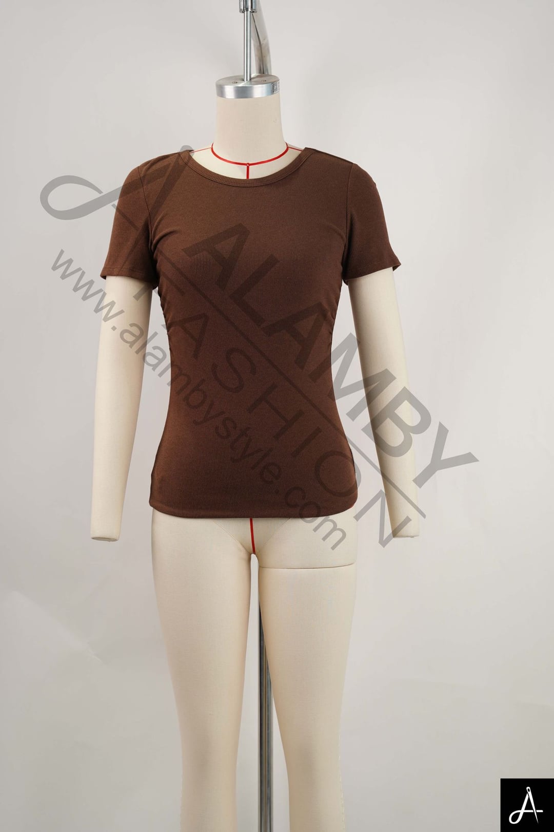 Women's Crew Neck Short Sleeve Fitted T‑shirt