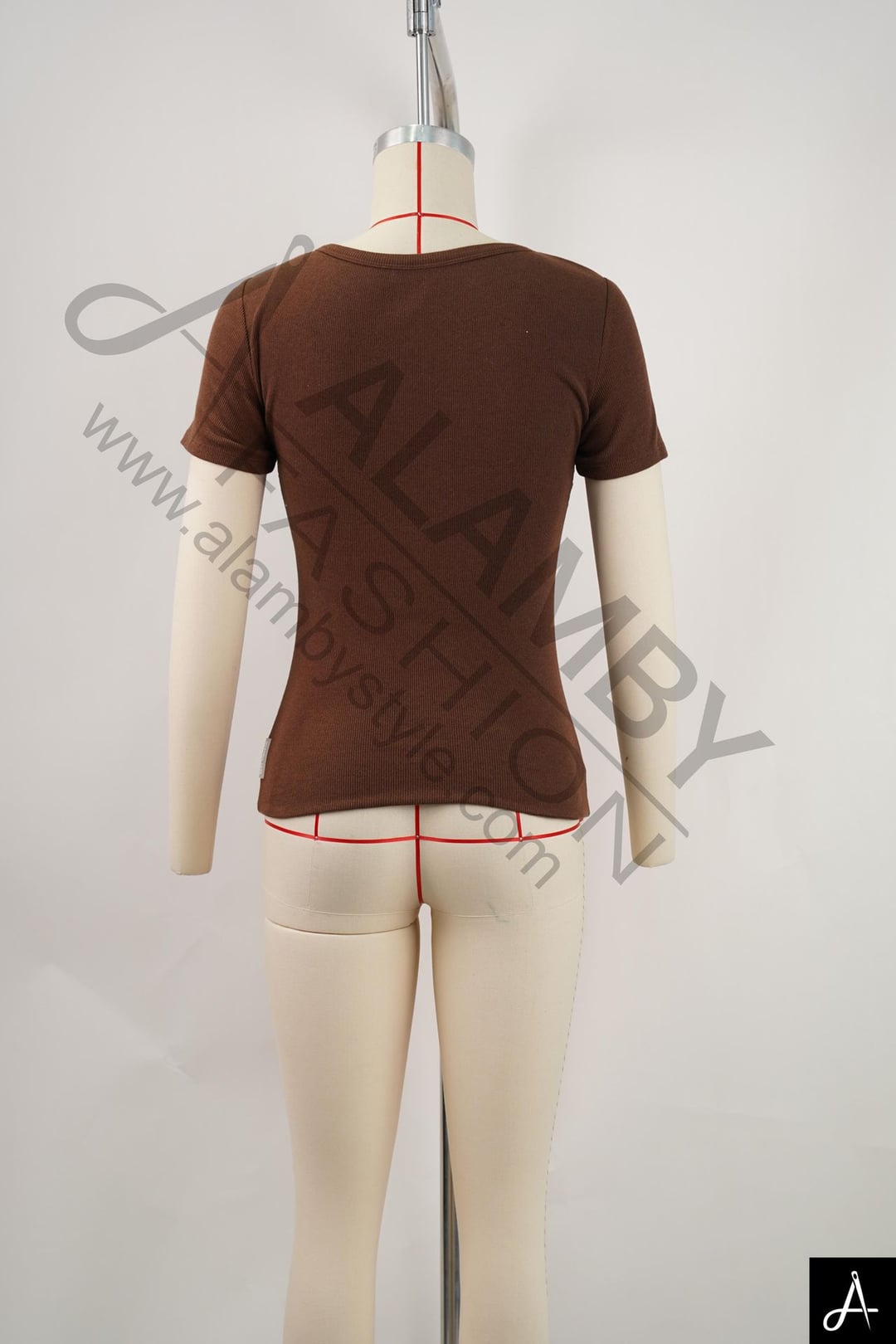 Women's Crew Neck Short Sleeve Fitted T‑shirt