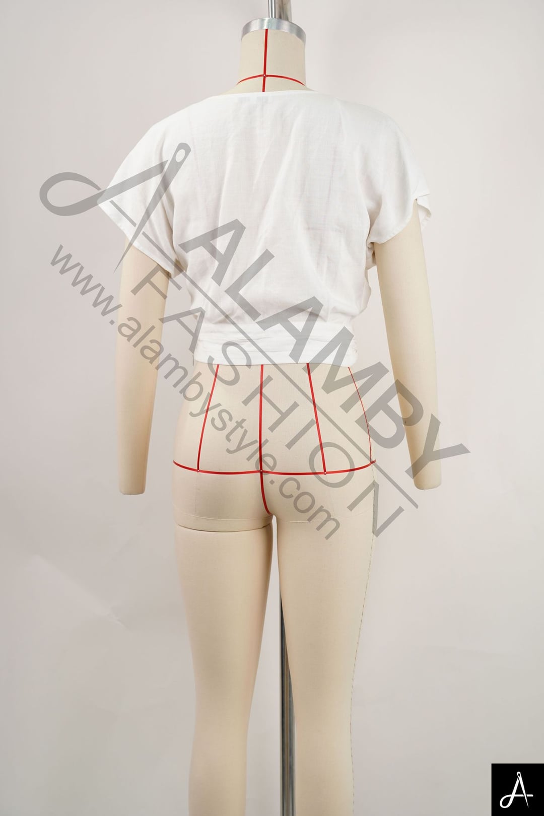 Women's Square Neck Short Sleeve Fitted Top