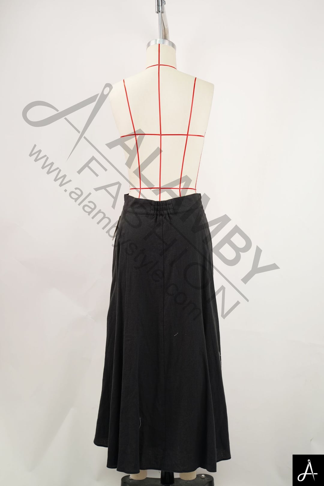 Women High Waist A‑Line Long Skirt