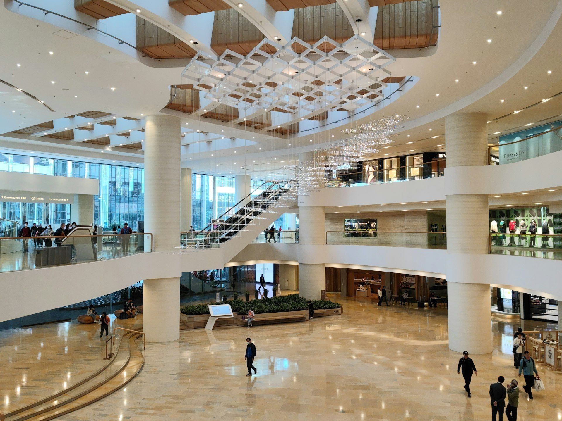 The upper levels of a large wholesale trading building