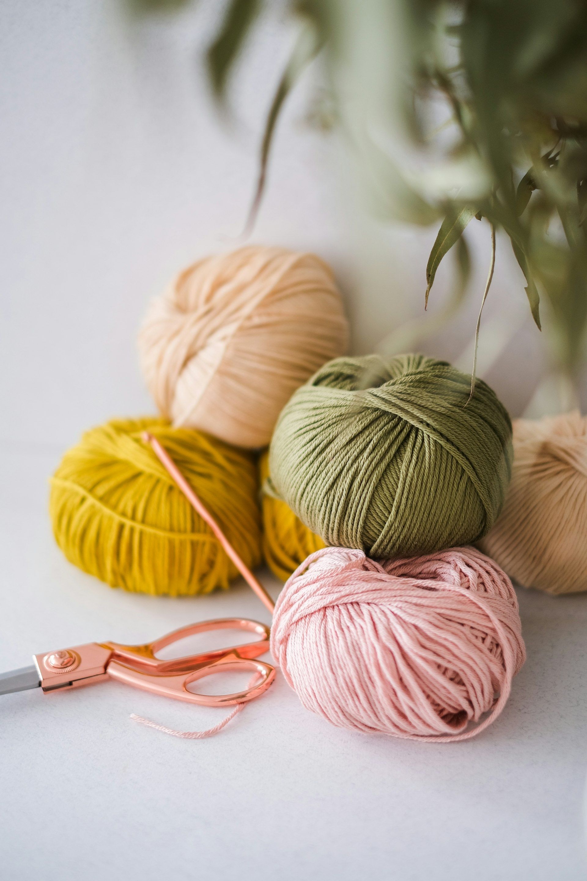 Yarn in many colours stacked together