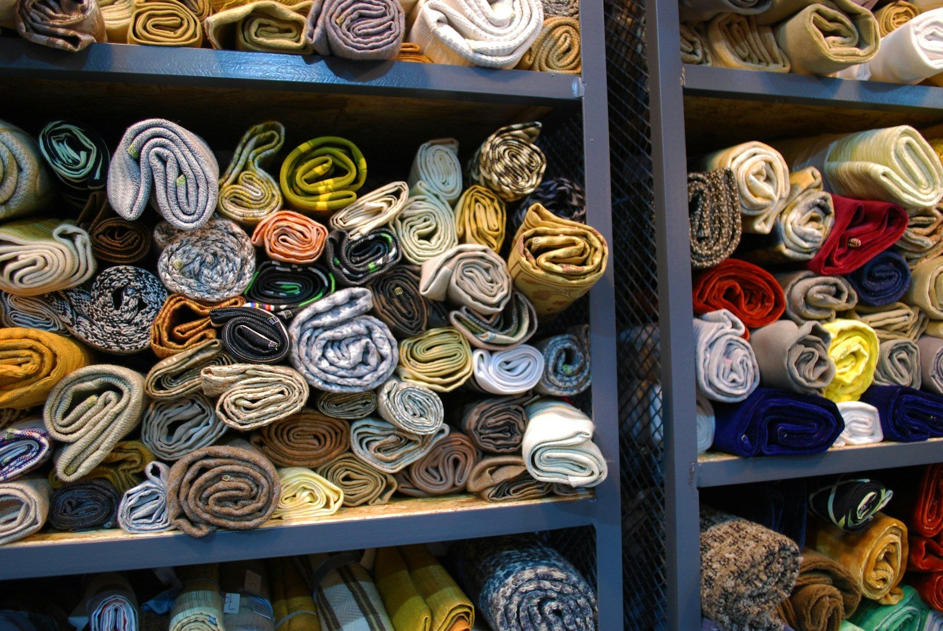 A rail of accessories in a full colour range