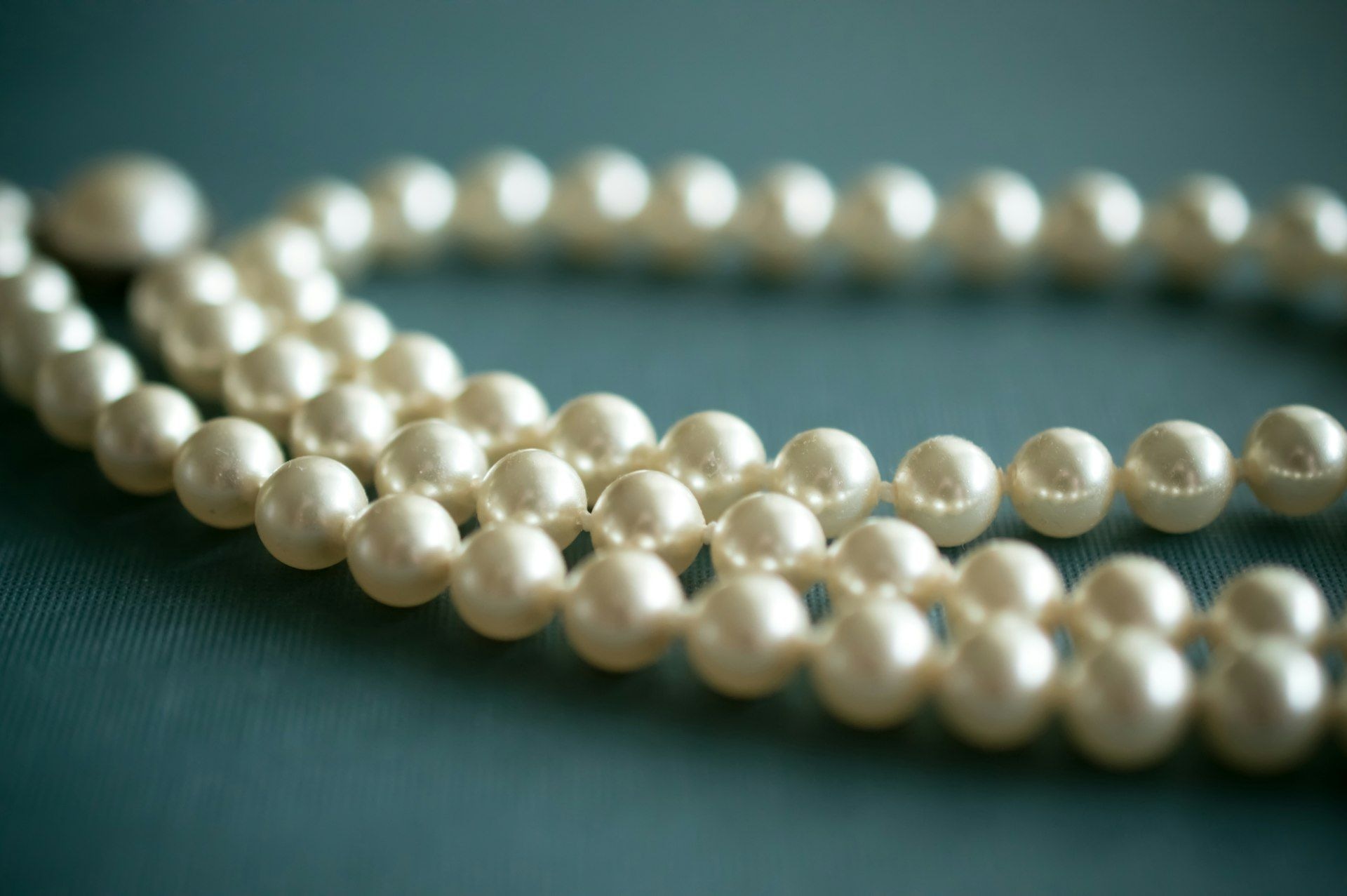 Strings of pearls laid out for grading