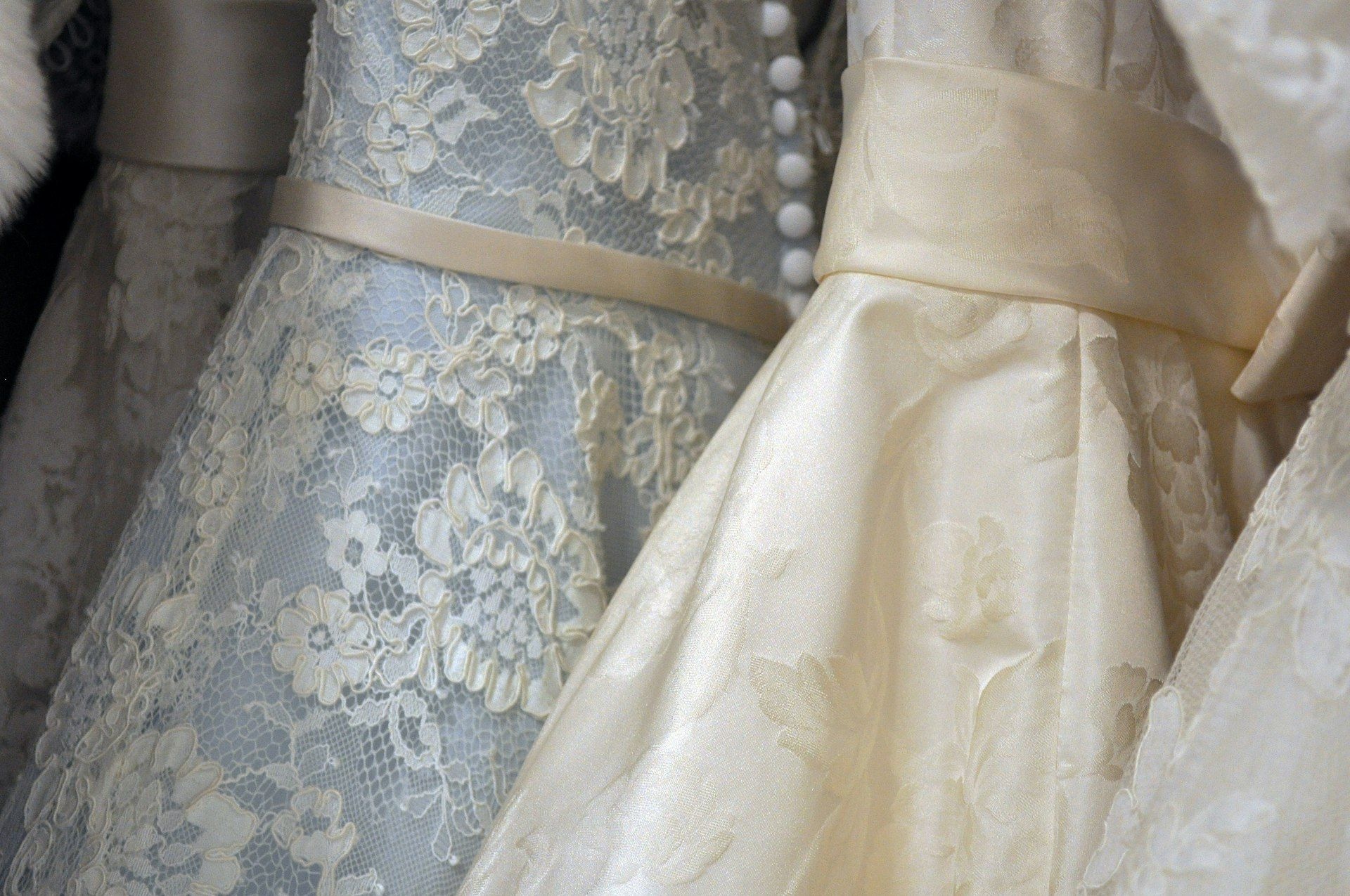 Beaded bridal fabric and embroidery detail