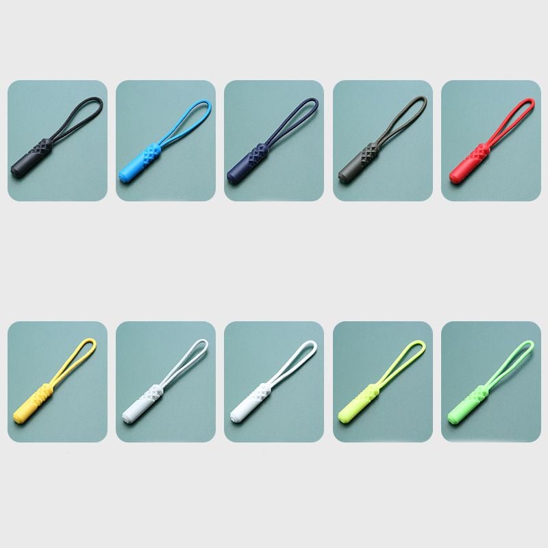5# Universal Detachable Zipper Pull With Colorful Tail Cord