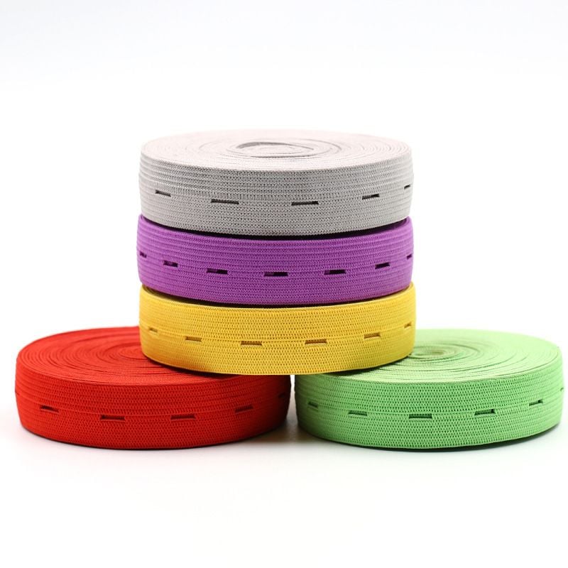 Adjustable Eyelet Elastic Band Colorful Flat Wide Elastic Webbing