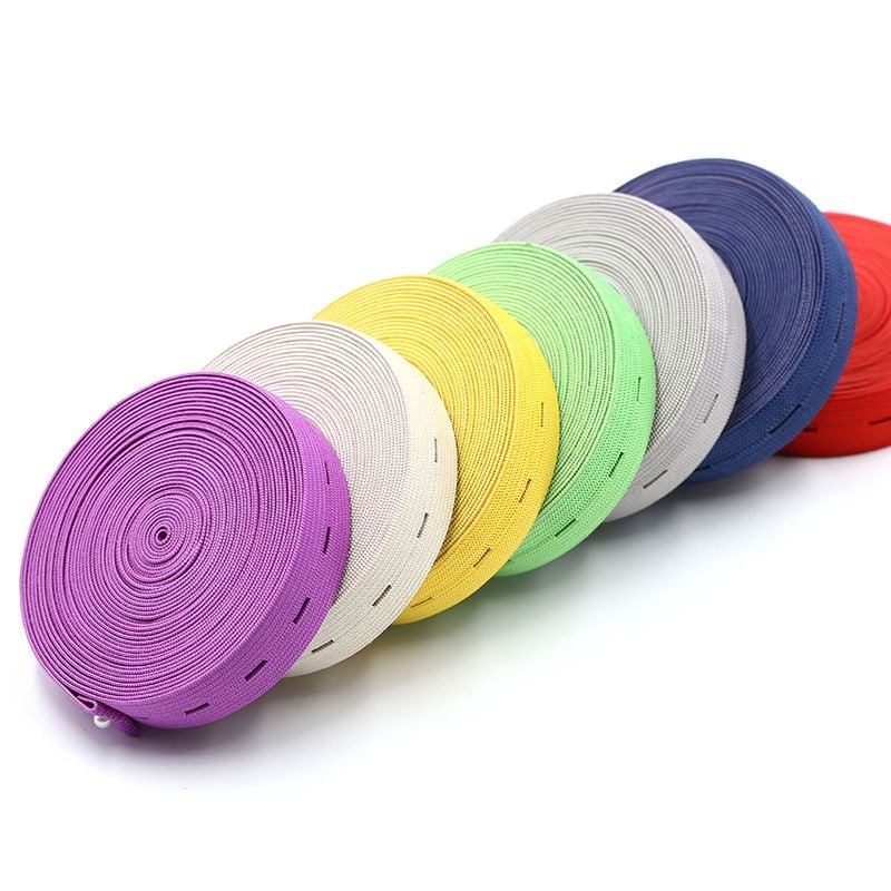 Adjustable Eyelet Elastic Band Colorful Flat Wide Elastic Webbing