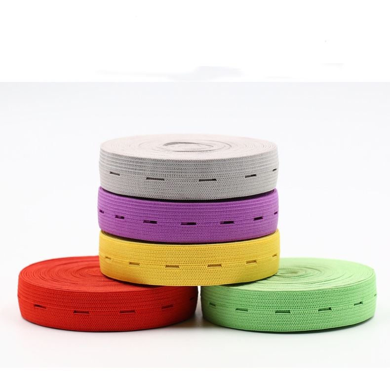 Adjustable Eyelet Elastic Band Colorful Flat Wide Elastic Webbing