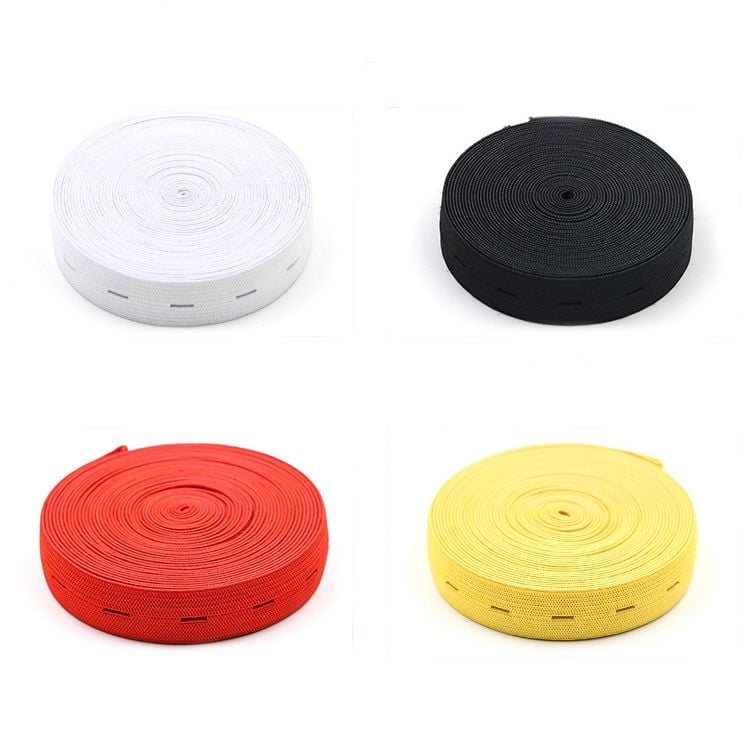 Adjustable Eyelet Elastic Band Colorful Flat Wide Elastic Webbing