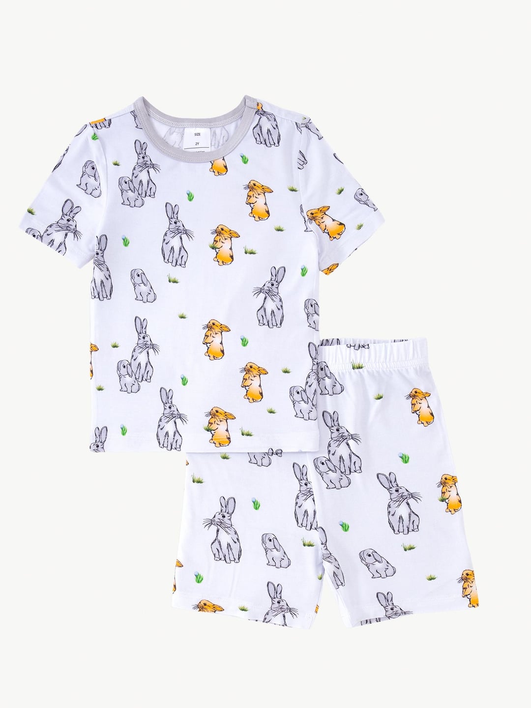Bamboo Fiber Cute Rabbit Cool Short Sleeve Set