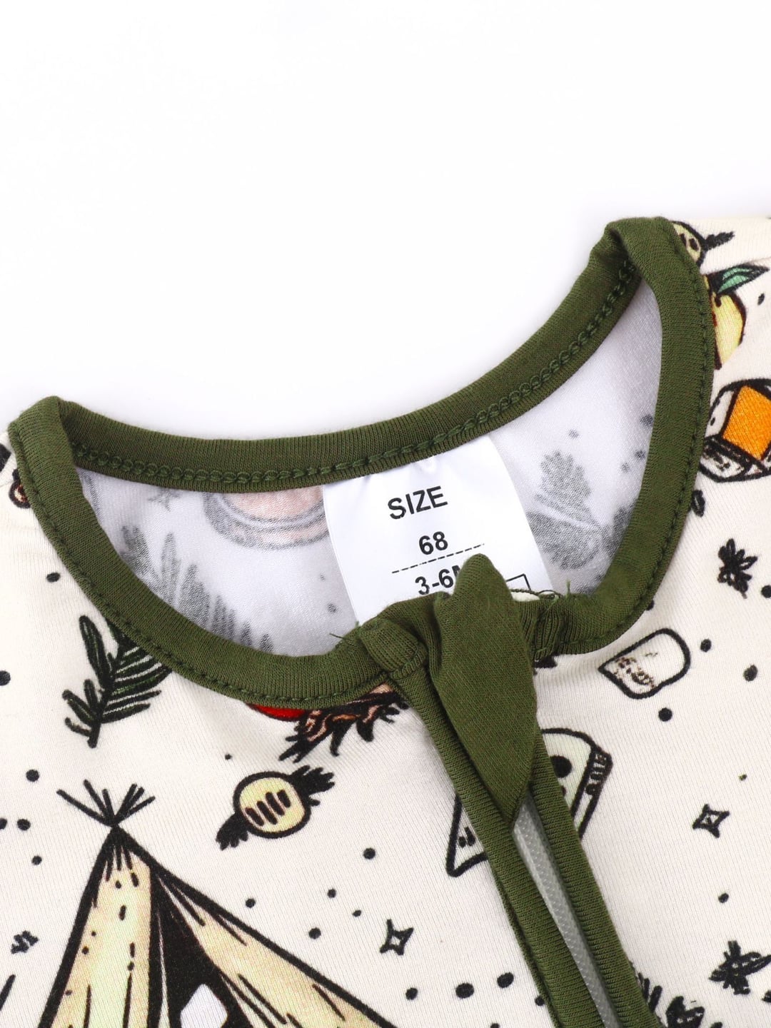 Bamboo Fiber Green Campfire Camping Print Short Sleeve Set