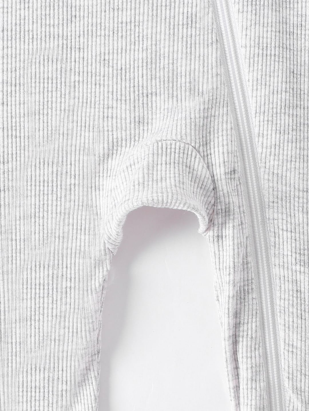 Bamboo Fiber Ribbed Solid Double Zipper Romper