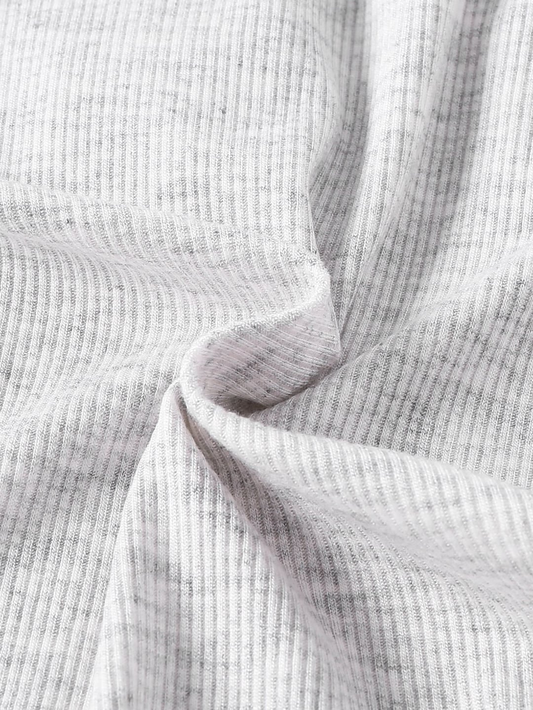 Bamboo Fiber Ribbed Solid Double Zipper Romper