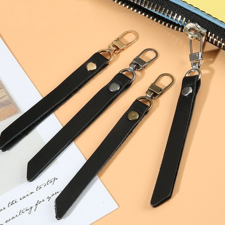 Genuine Leather Detachable Universal Zipper Pull Pendant