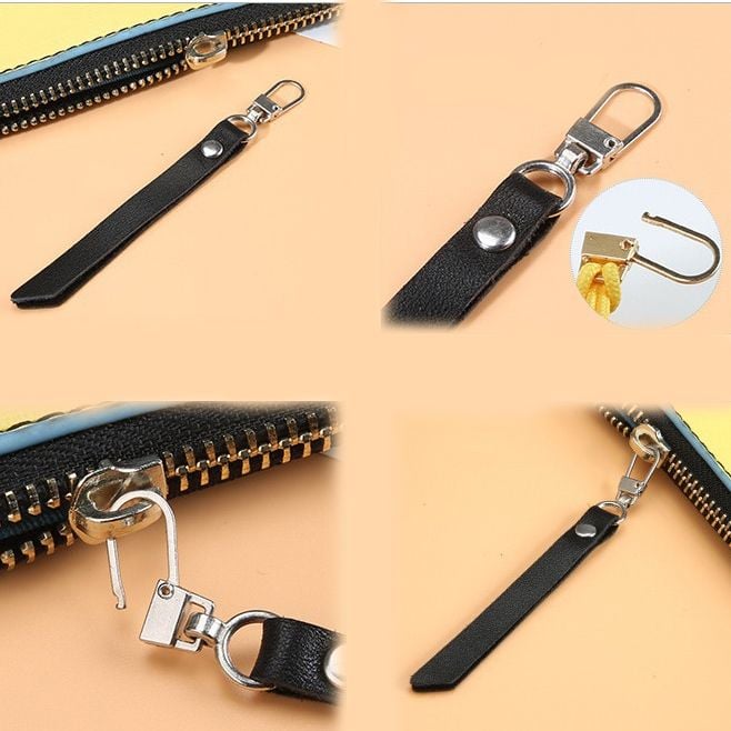 Genuine Leather Detachable Universal Zipper Pull Pendant