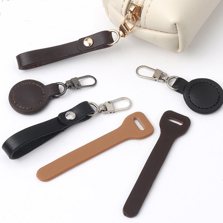 Genuine Leather Pull Tab Universal Clothing Zipper Pull