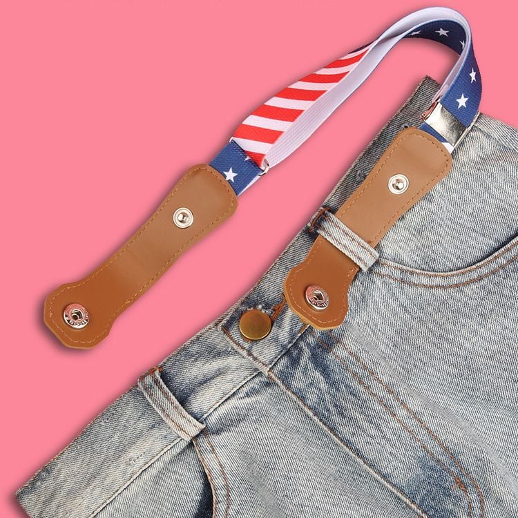 Lazy Invisible Elastic Waistband Adjustable Buckle Pant Waist Tightener