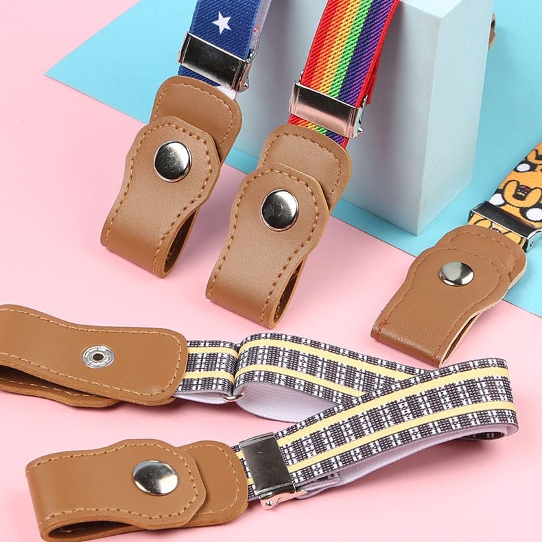 Lazy Invisible Elastic Waistband Adjustable Buckle Pant Waist Tightener