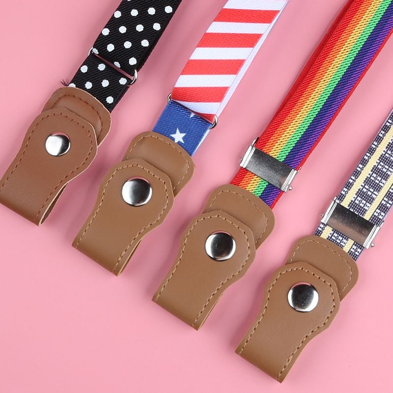 Lazy Invisible Elastic Waistband Adjustable Buckle Pant Waist Tightener