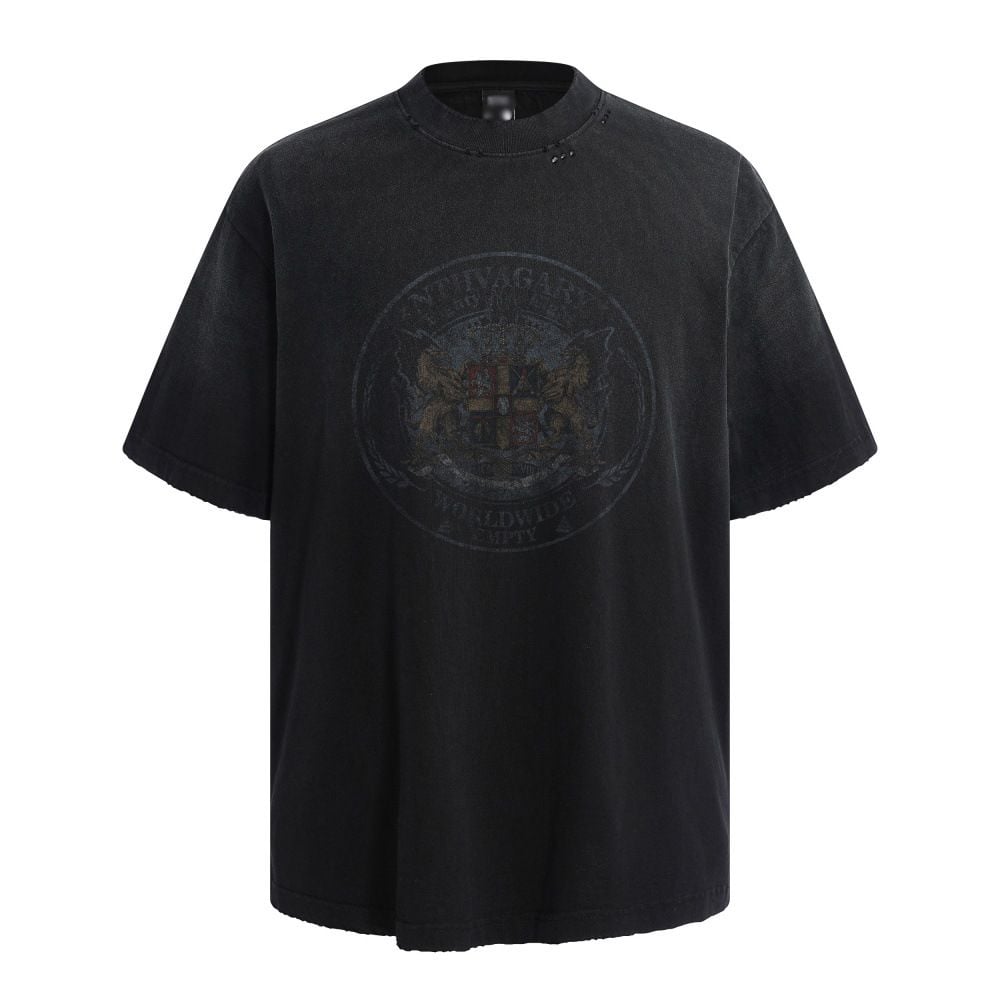 Men's summer American retro animal print short-sleeve T-shirt