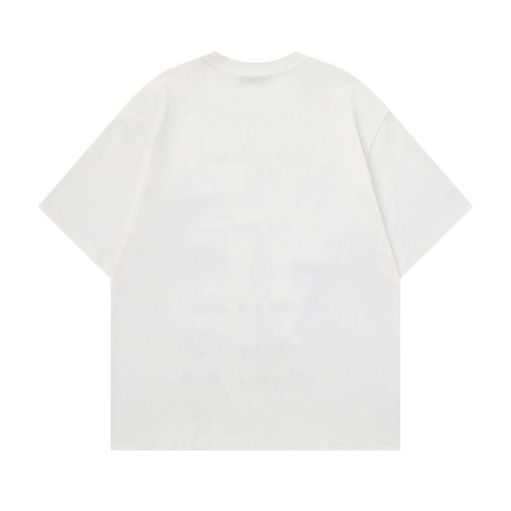 Men's casual short-sleeve T-shirt with animal cartoon print