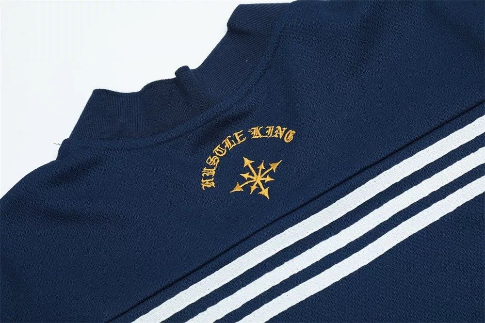 Men's color-block V-neck sports short-sleeve T-shirt for summer