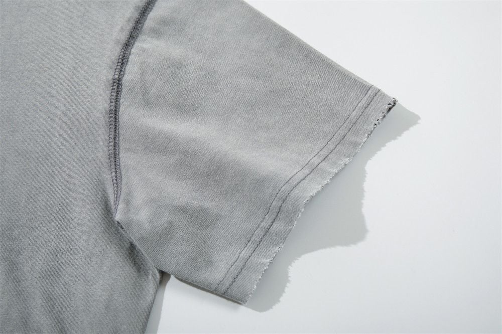 Men's Vintage Heavy Washed Distressed Cotton Tee