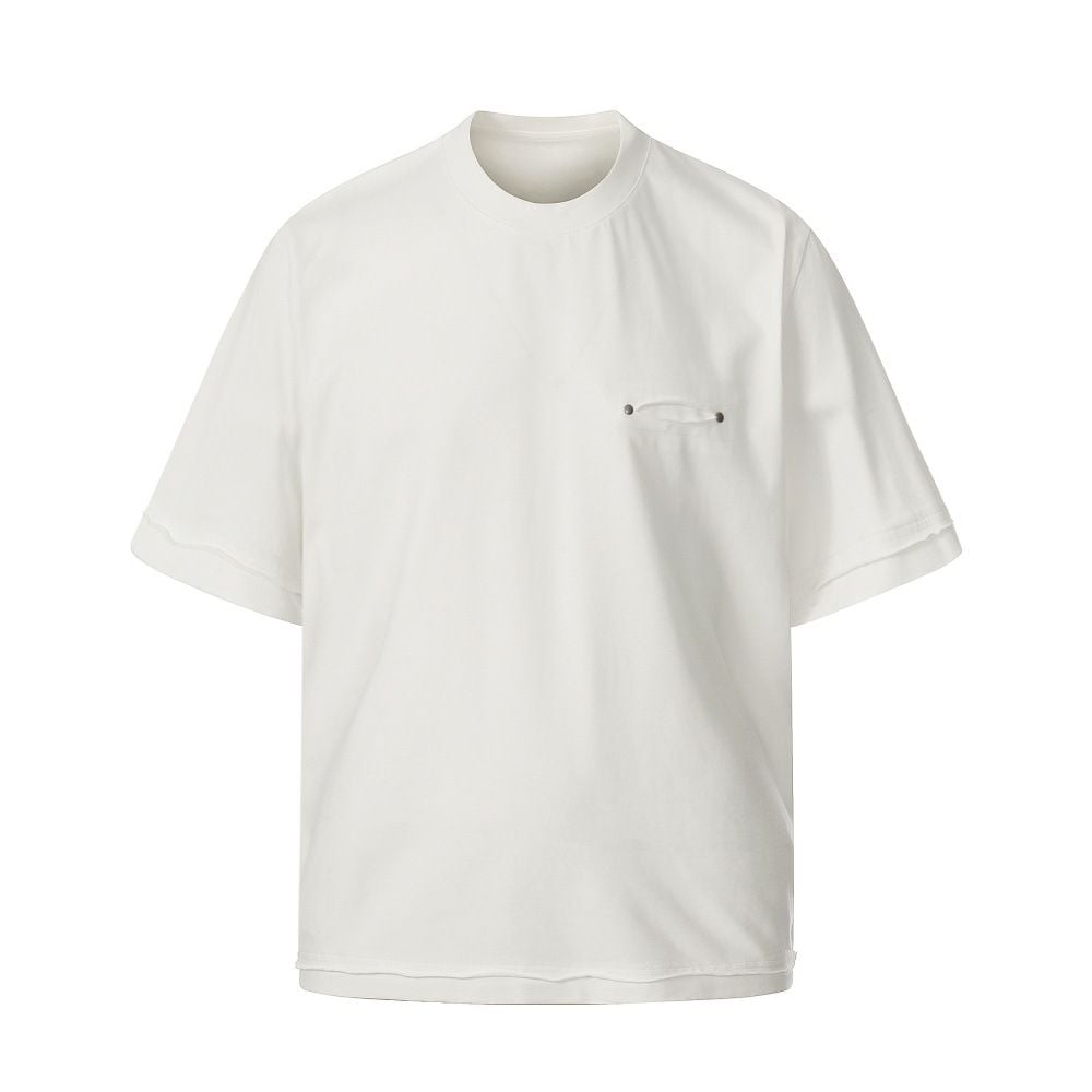 Men's Solid Color Short Sleeve T-Shirt, Summer Minimalist Versatile