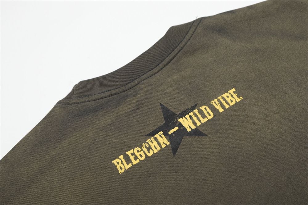 Men's Vintage Gradient Tie Dye Figure Print Tee