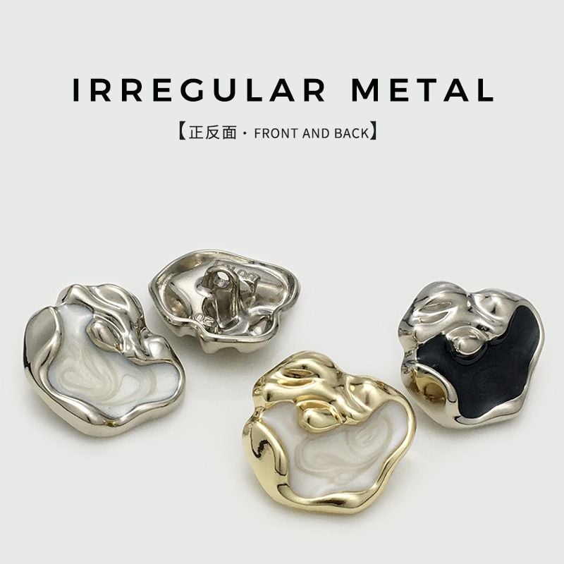 Premium irregular metal button